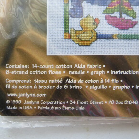 Bathtime Rules Janlynn Vintage Counted Cross Stitch Kit #80-441 1999 - Picture 4 of 6